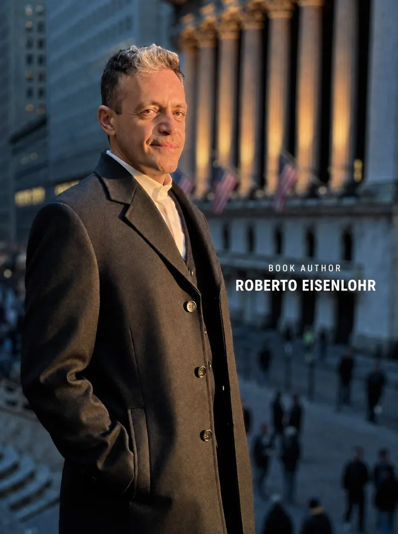 Roberto Eisenlohr, author of the book, in front of the New York Stock Exchange
